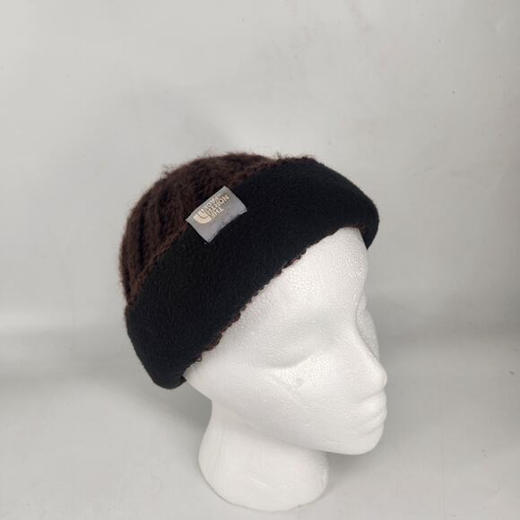 The North Face Wool Blend Chunky Knit Hat Unisex Choco Brown Ski Luxury - Picture 5 of 9